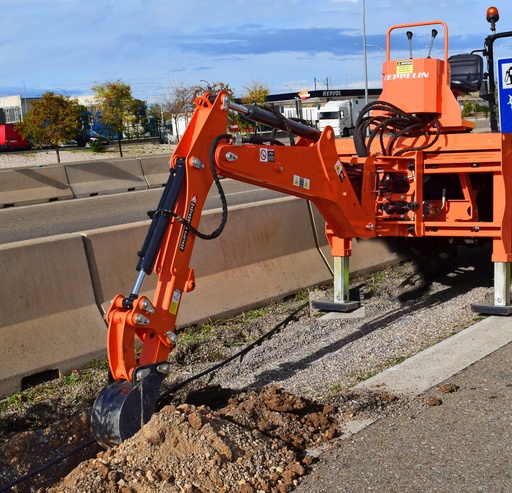 Retroexcavadoras rhinoceros al tractor con desplazamiento